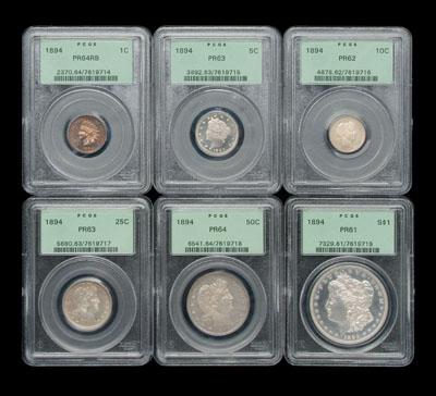 U.S. 1894 proof set: Indian head