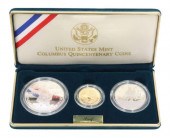 US 1992 COLUMBUS THREE COIN SE