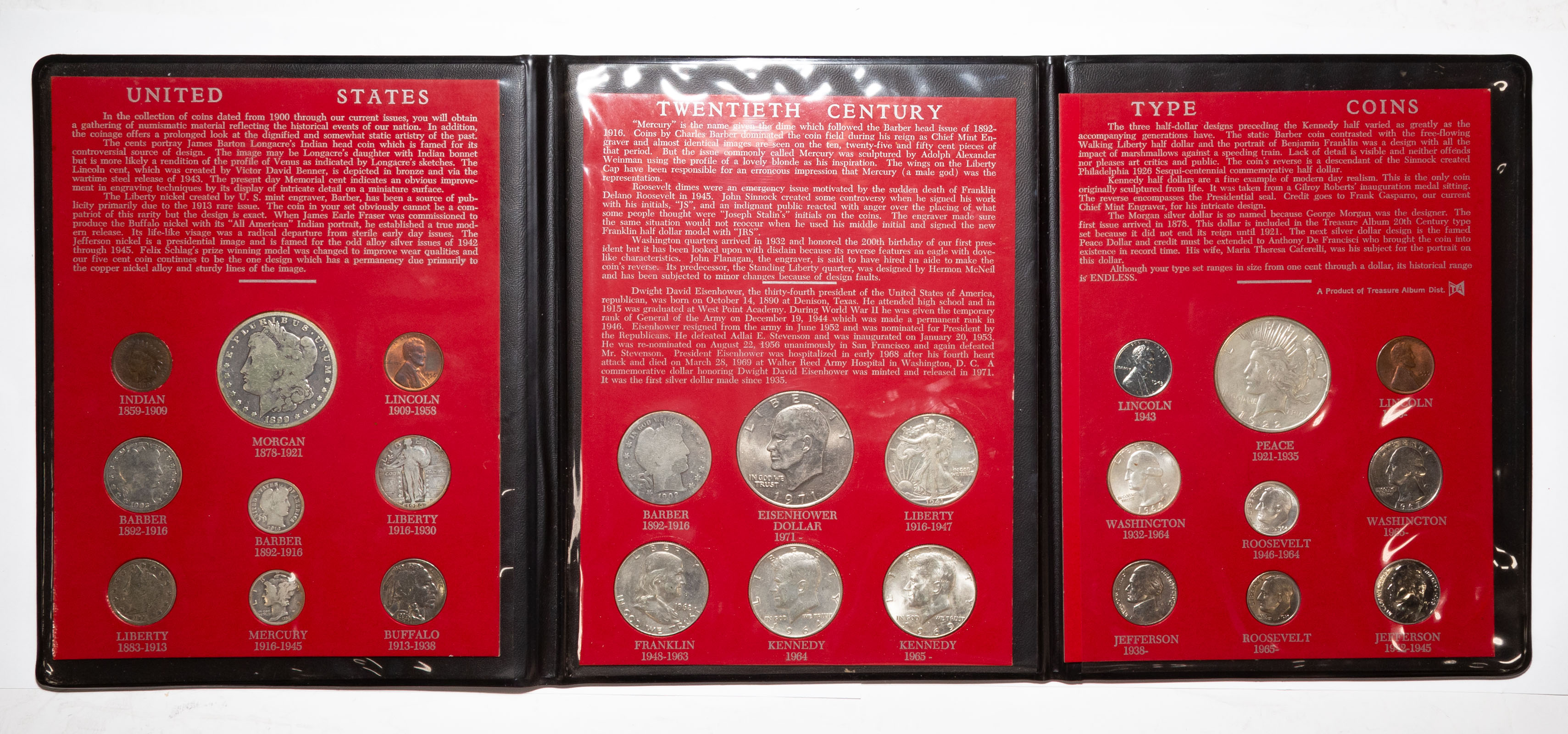 U.S. 20TH CENTURY TYPE SET IN