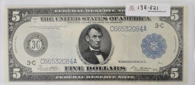 U.S. $5 FEDERAL RESERVE NOTE,