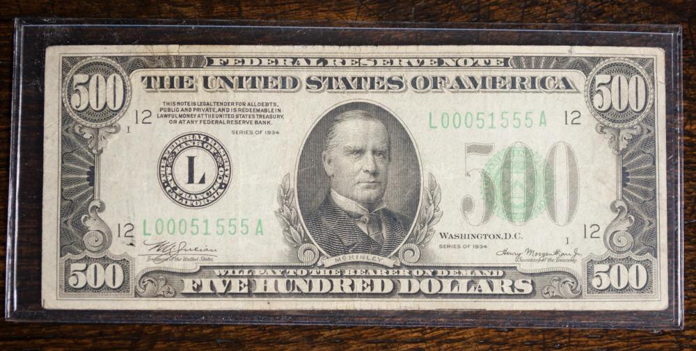 U.S. $500 FEDERAL RESERVE NOTE (FR#