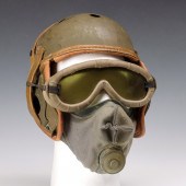 US ARMY TANKER HELMET, GOGGLES