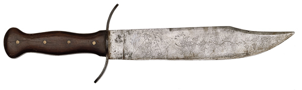 US Civil War Bowie Knife Engraved