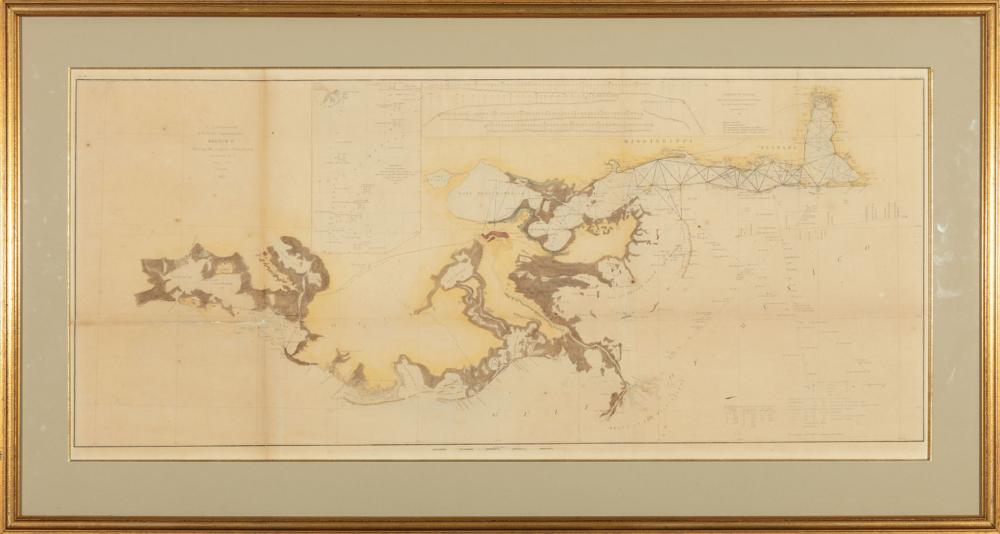US COAST SURVEY MAP OF THE