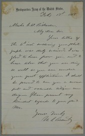 U.S. GRANT ALS TO MASTER C.W.