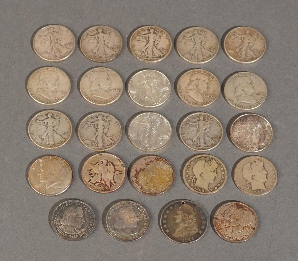 U.S. HALF-DOLLARS (11 LIBERTY, 4