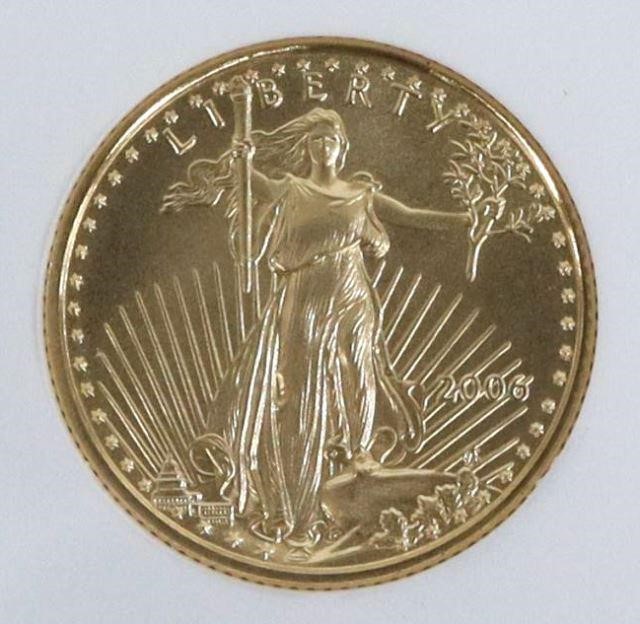 US HALF EAGLE 2006 GOLD $5 COIN,