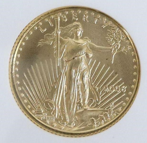 US HALF EAGLE 2006 GOLD $5 COIN,
