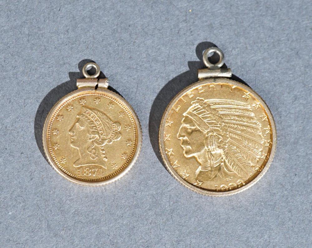 U.S. INDIAN HEAD 1908 $5 GOLD