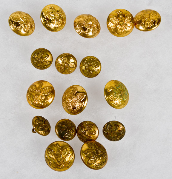 US Indian War Army Tunic Buttons