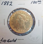 U.S. LIBERTY HEAD 1882 10-DOLL