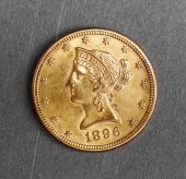 U.S. LIBERTY HEAD 1896 $10 GOL