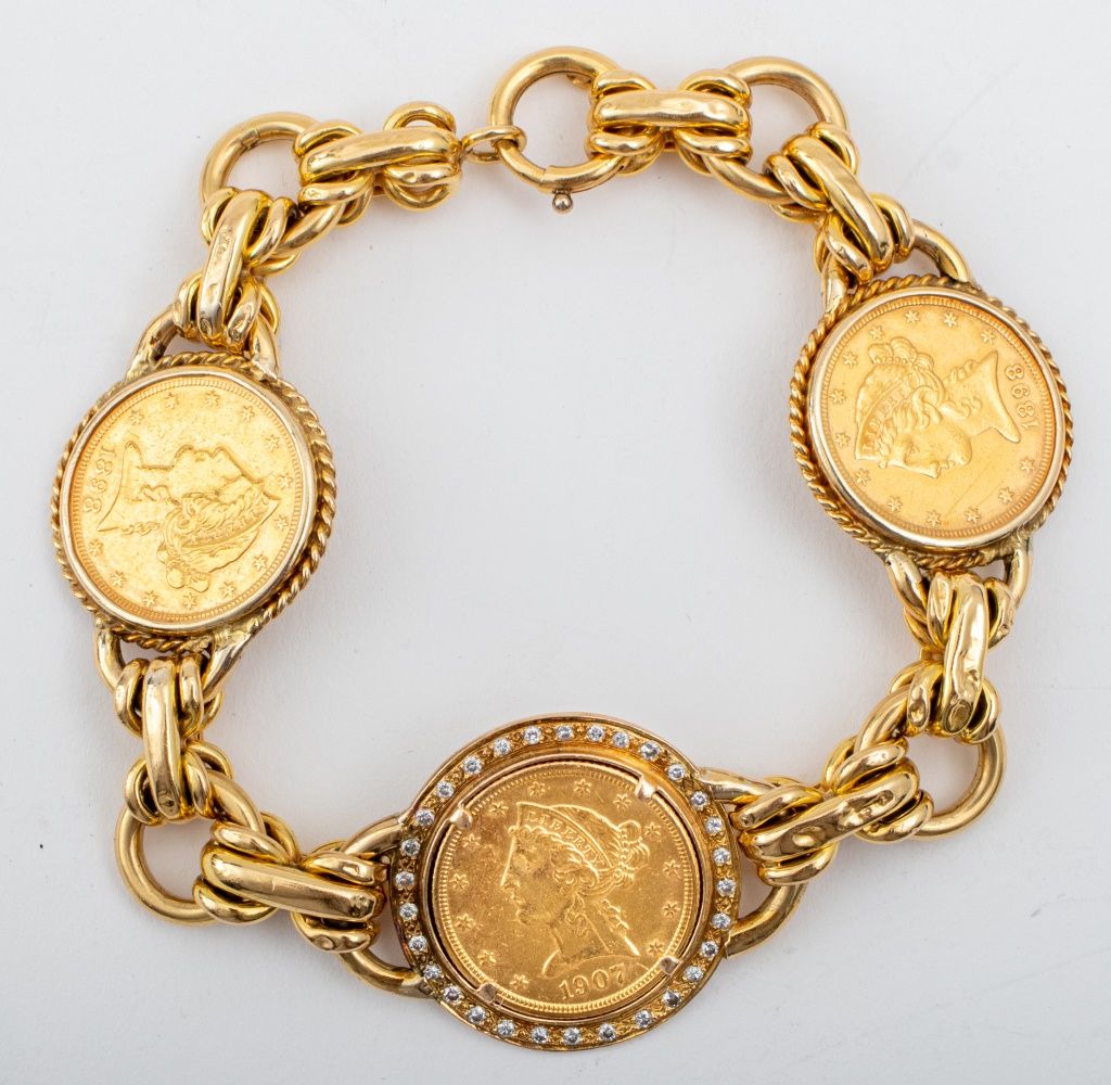 US LIBERTY HEAD GOLD COIN DIAMOND