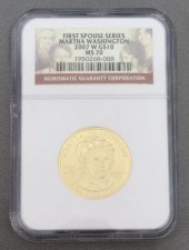 US MARTHA WASHINGTON $10 GOLD