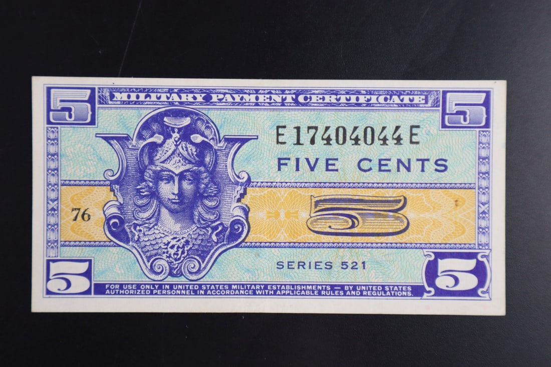 US MILITARY PAYMENT CERTIFICATE,