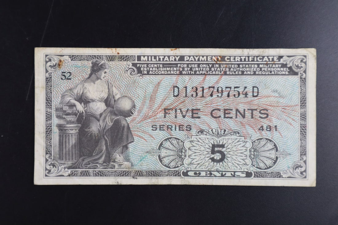 US MILITARY PAYMENT CERTIFICATE,