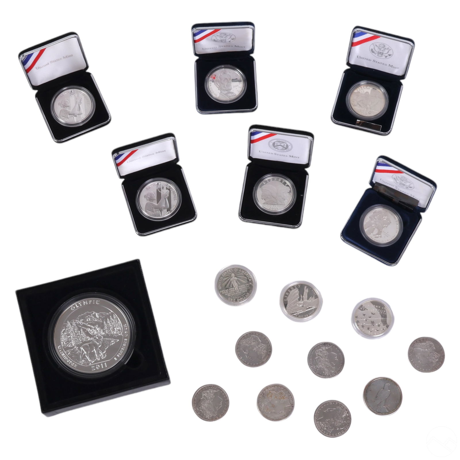 US MINT SILVER COIN LOT & MORGAN