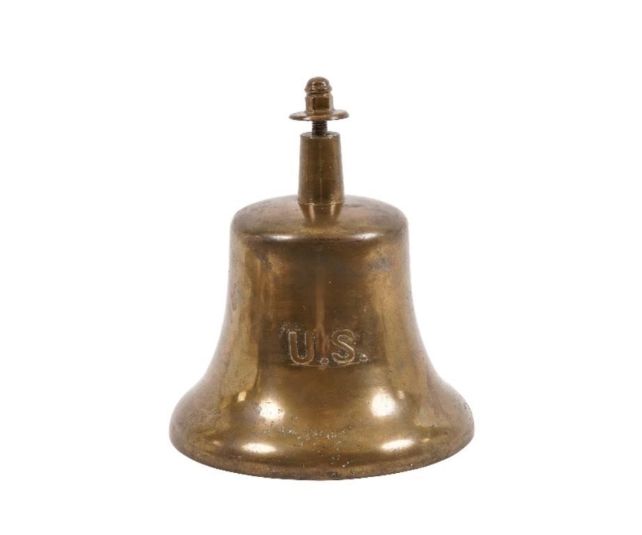 U.S. Navy brass cast bell and