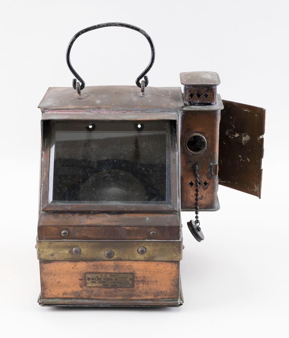 U.S. NAVY COPPER SHIP'S BINNACLE