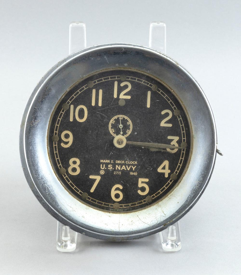 US. NAVY MARK I DECK CLOCK CIRCA