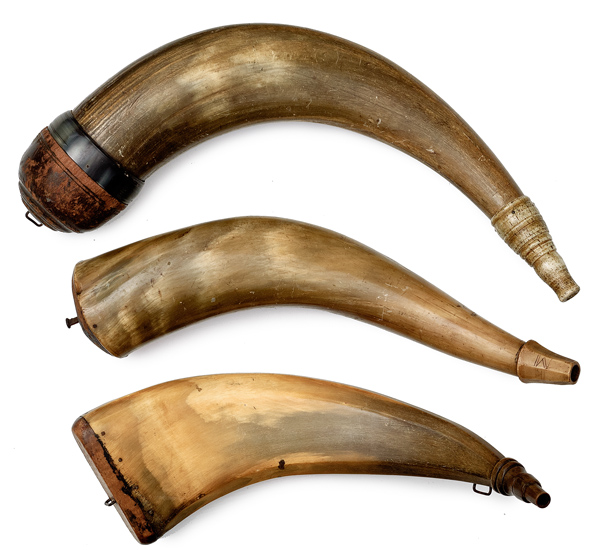 U.S. Powder Horns Lot of Three