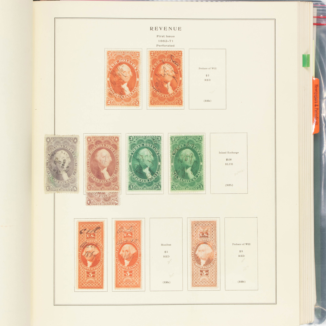 US REVENUE STAMP COLLECTION,