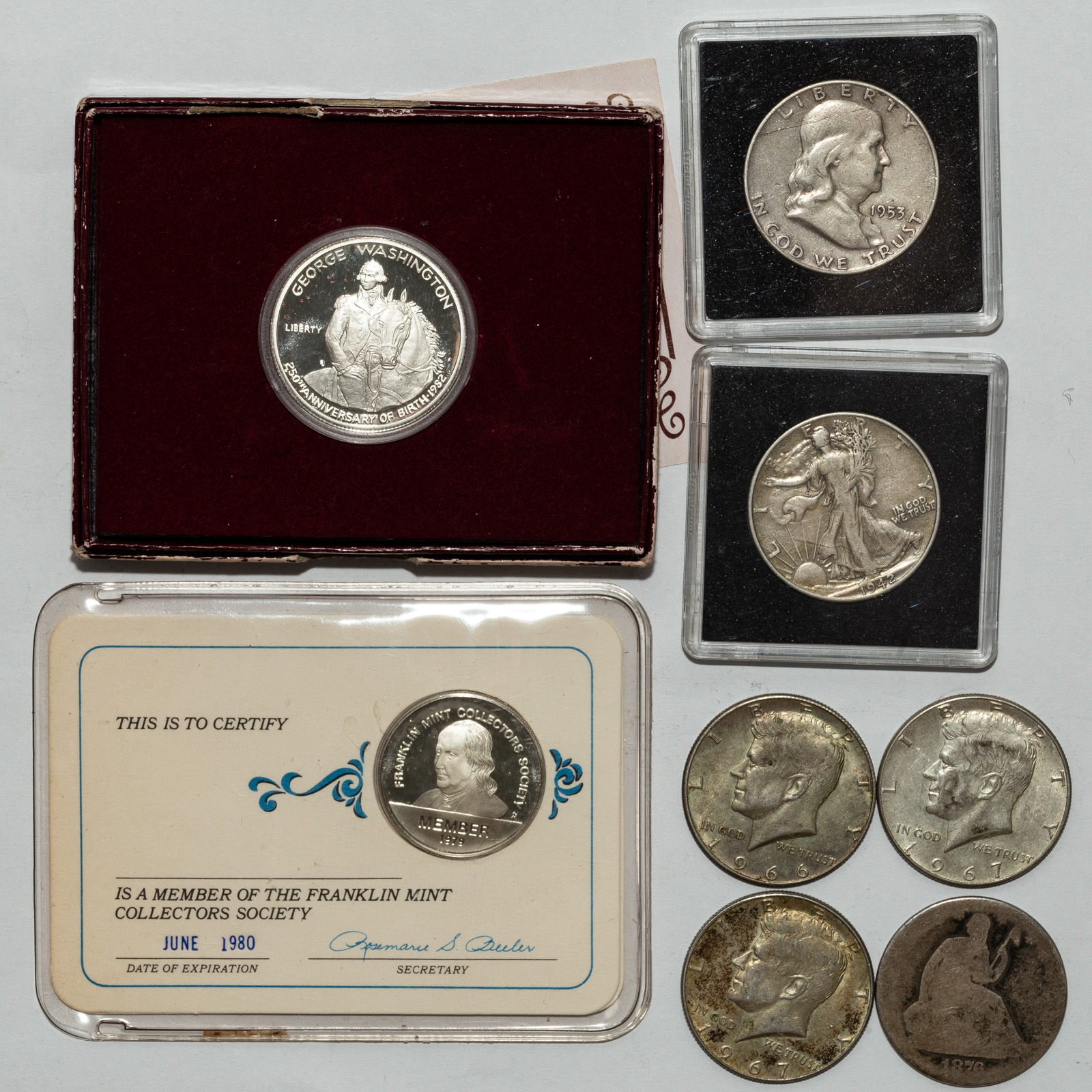 US SILVER COINS 1876 Half Dollar