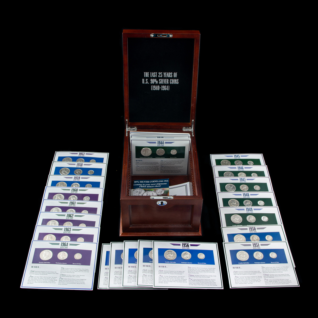 US SILVER COINS 1940-1964,