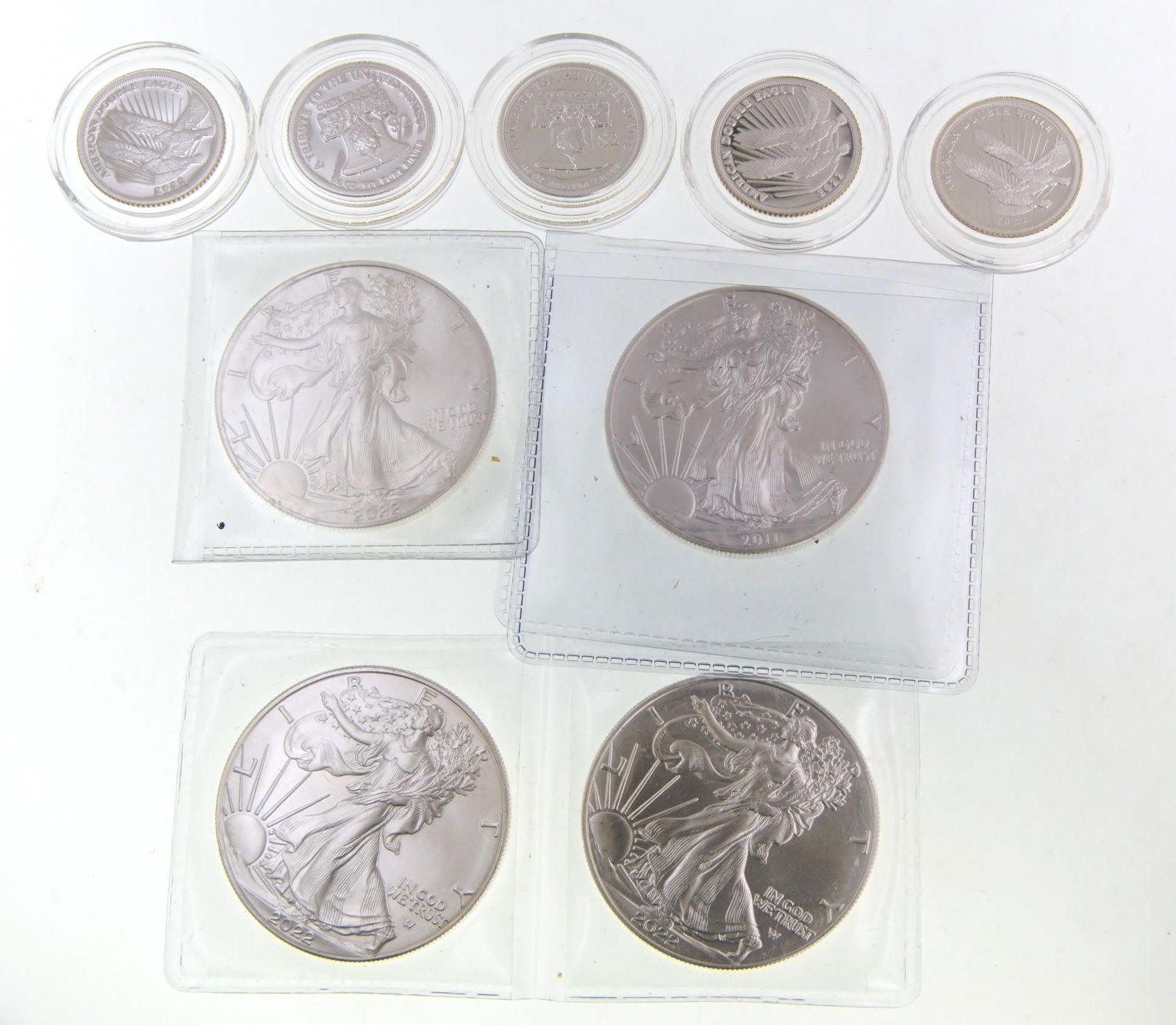 US SILVER EAGLES $1 & COOK ISLAND