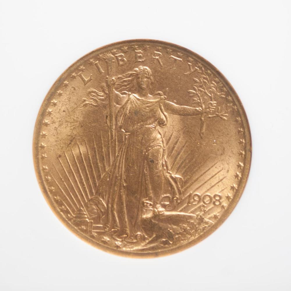 U.S. TWENTY DOLLAR GOLD COIN, ST.