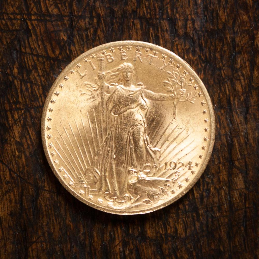 U.S. TWENTY DOLLAR GOLD COIN, ST.