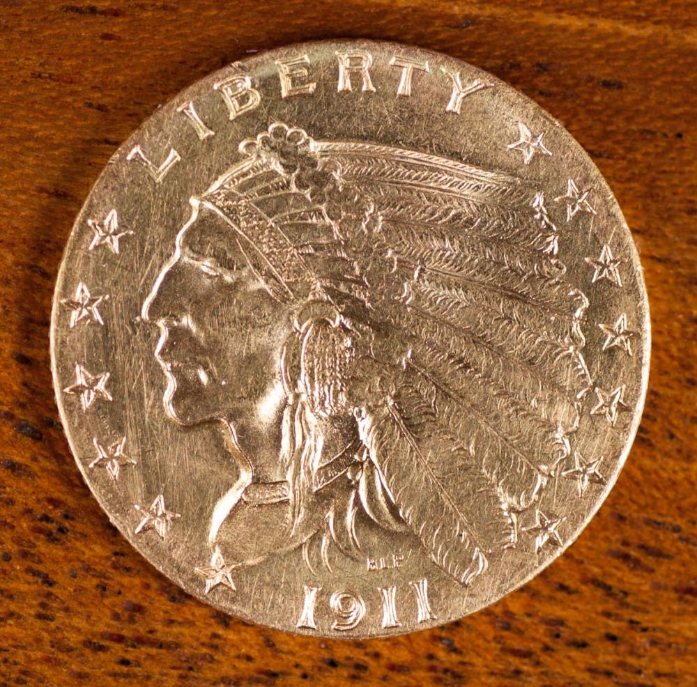 U.S. TWO AND ONE-HALF DOLLAR GOLD