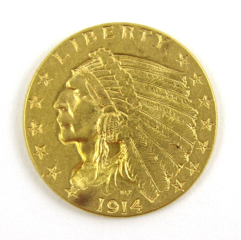 U.S. TWO AND ONE-HALF DOLLAR GOLD