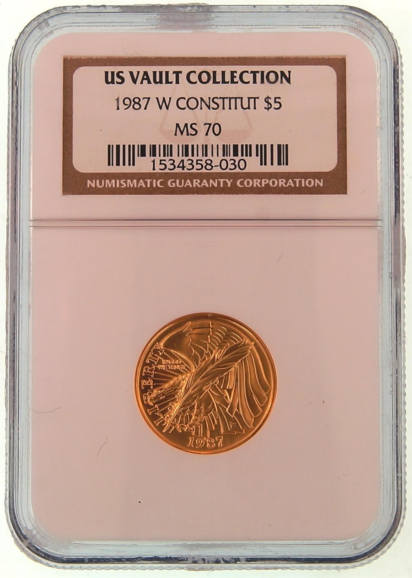 US VAULT COLL1987 W CONSTITUTION $5
