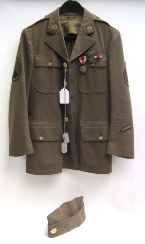 US WORLD WAR TWO JACKET AND PINS