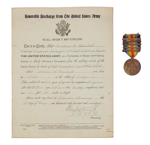 U.S. WW I VICTORY (5 BAR) W/