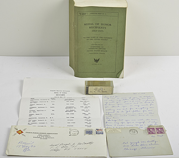 US WWII General Joseph McCarthy MOH