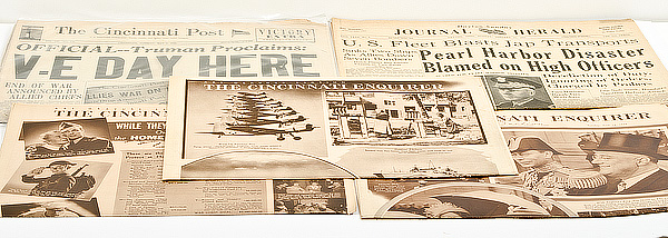 US WWII Homefront Newspapers Lot of