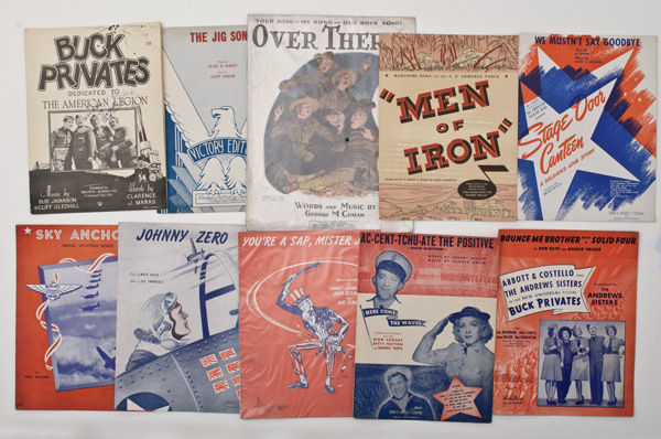 US WWII Sheet Music Assorted Titles