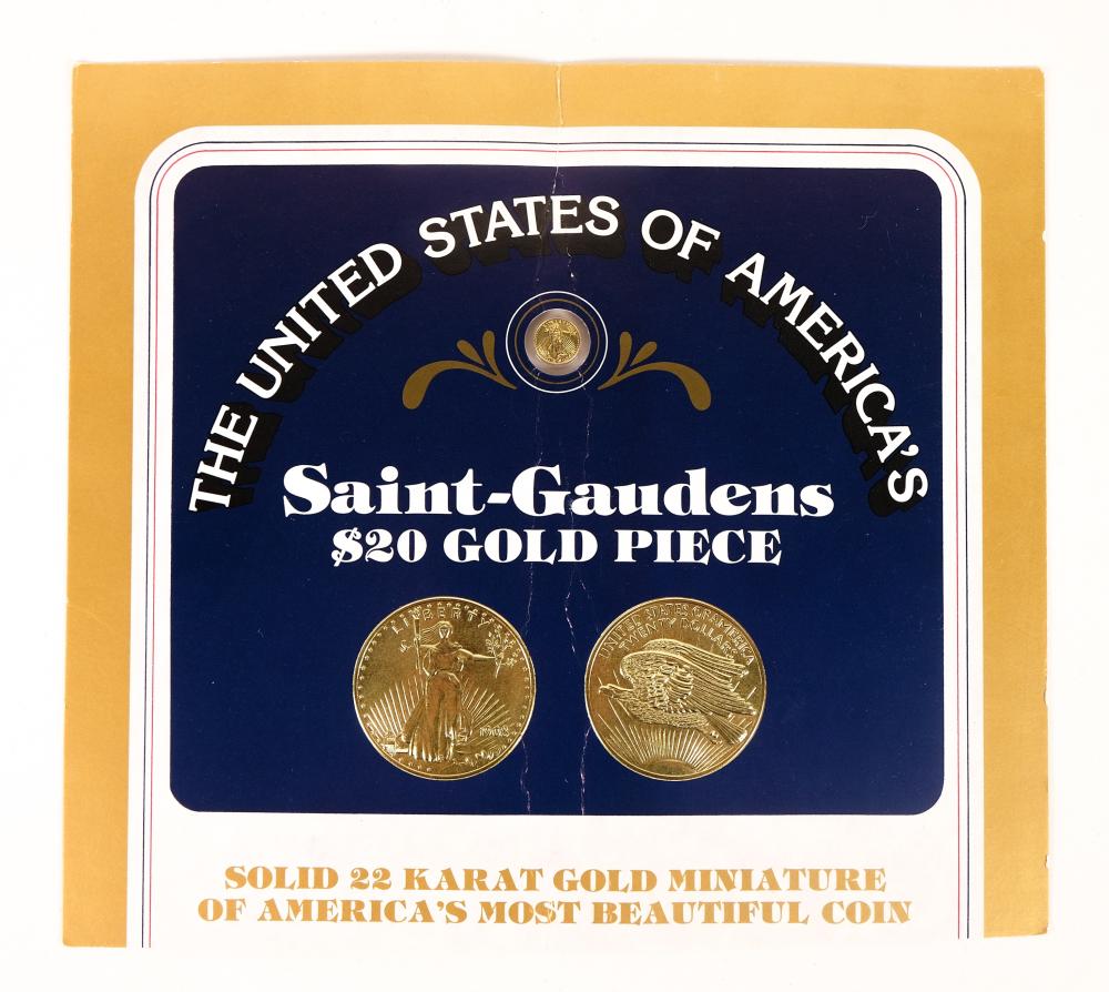 USA 22K GOLD MINIATURE 1908