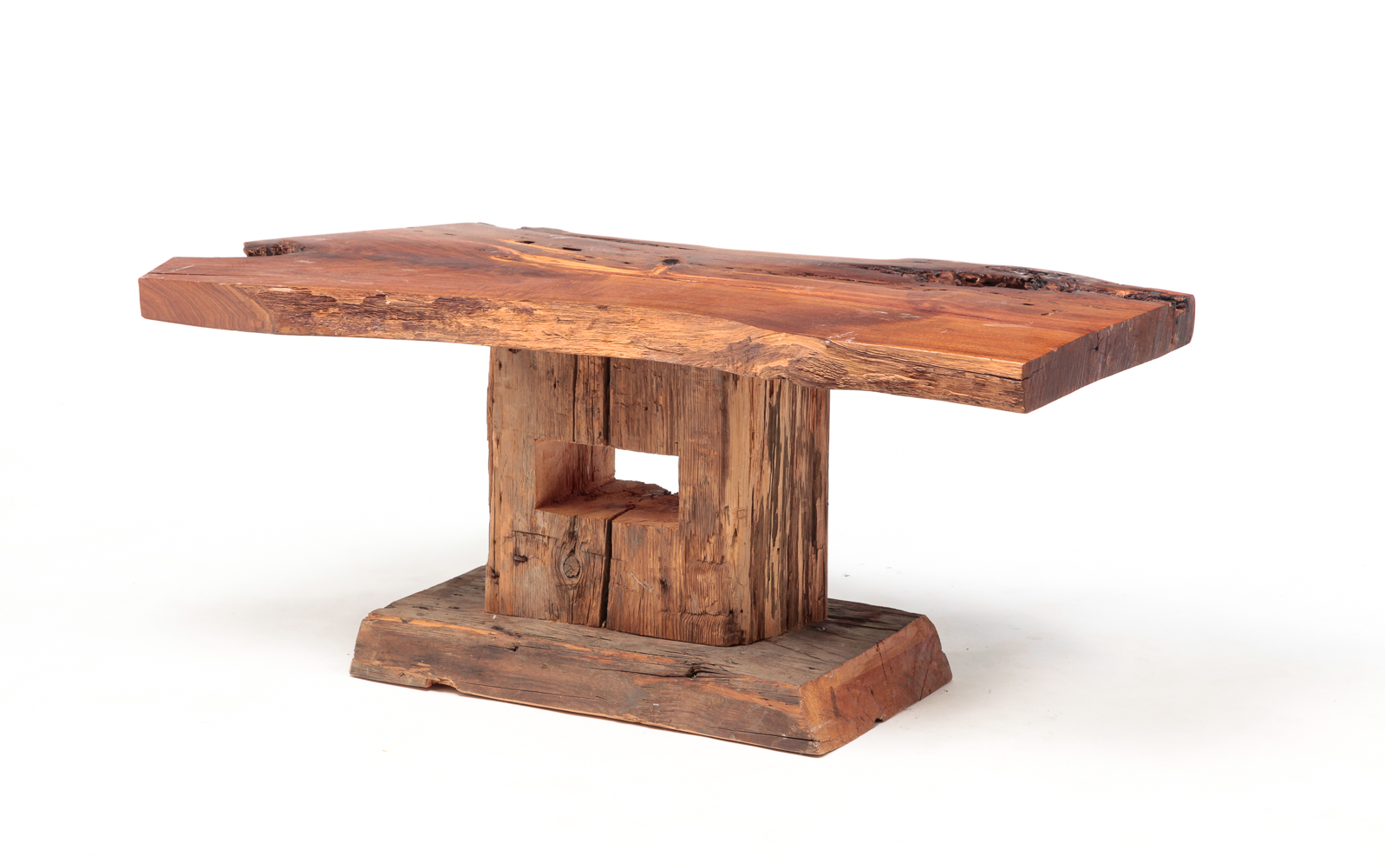 USABLE ART LOGJAM COFFEE TABLE.