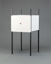 USABLE ART LOGJAM END TABLE. D