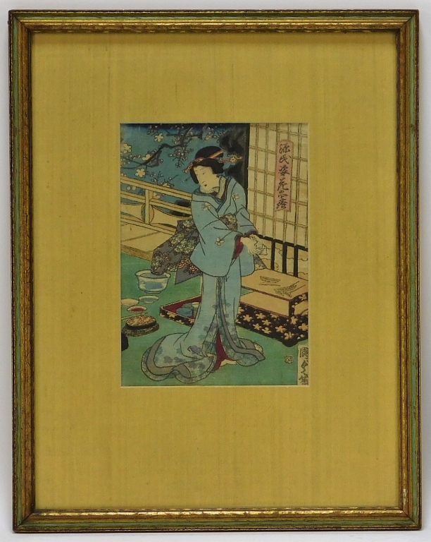 UTAGAWA KUNISADA INTERIOR WOODBLOCK