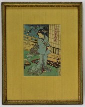 UTAGAWA KUNISADA INTERIOR WOOD