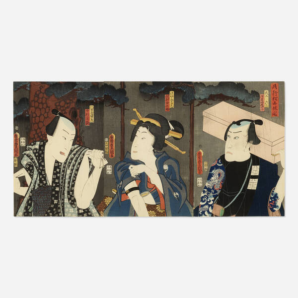 Utagawa Kunisada. Three Actors in