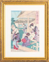 UTAGAWA KUNITERU, "SILK FARMIN