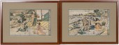 UTAGAWA TOYOKUNI, PAIR OF KABU