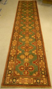 Uzbek Kazak Runner  with aqua
