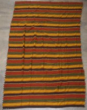 UZBEK STRIPED KILIM RUG, 11 FT