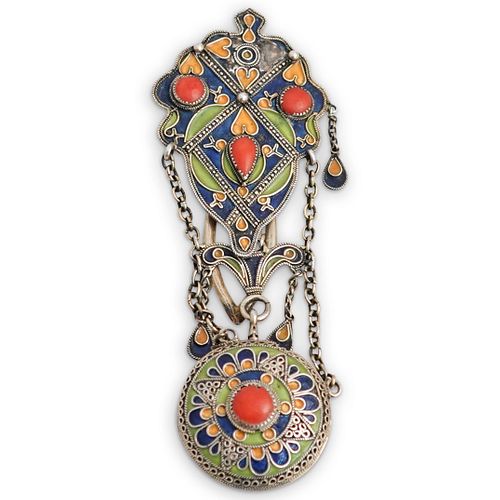 UZBEKISTAN STERLING SILVER ENAMEL